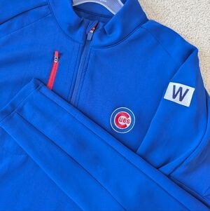 Antigua Men's CHICAGO CUBS 1/4 Zip Pullover Sz M